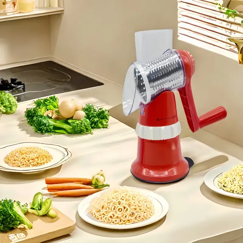 Râpe à légumes manuelle 3 en 1 avec lames en acier inoxydable