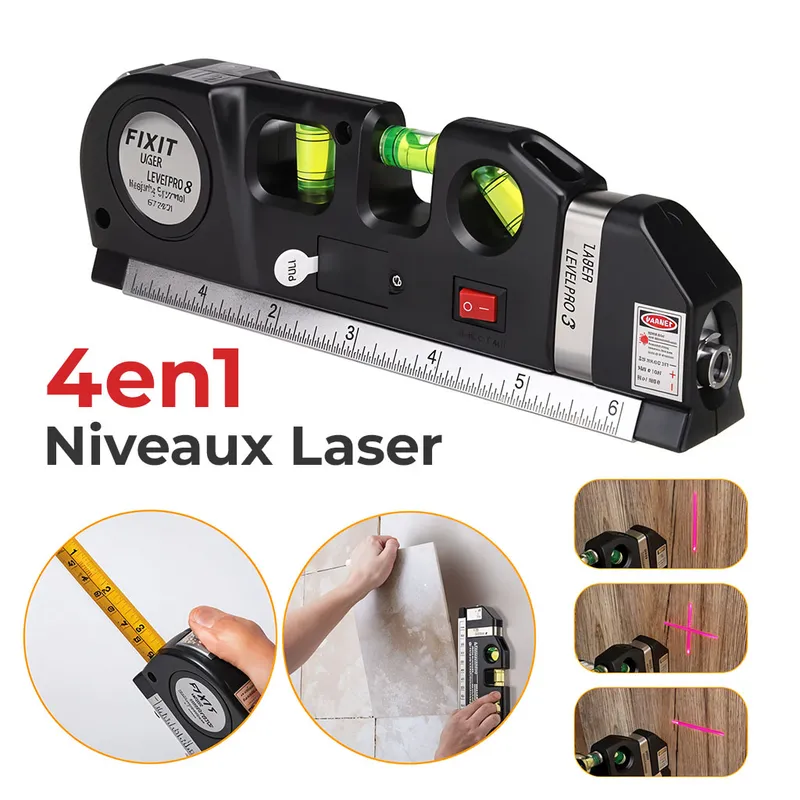 Niveau Laser 4en1 - مستوى ليزر ذكي متعدد الوظائف دقّة احترافية 