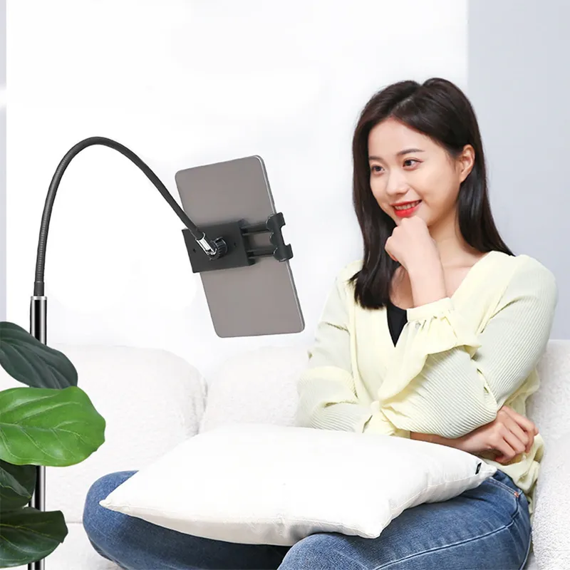 حامل تابلت أرضي فاخر بتصميم مرن ومريح لجميع اجهزة iPad او الهواتف المحمولة