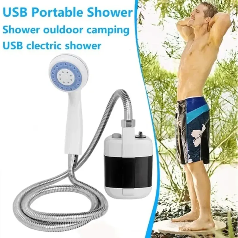 Douche portative rechargeable - دوش محمول للاستخدام الخارجي مزود بمضخة ومقبس شحن USB