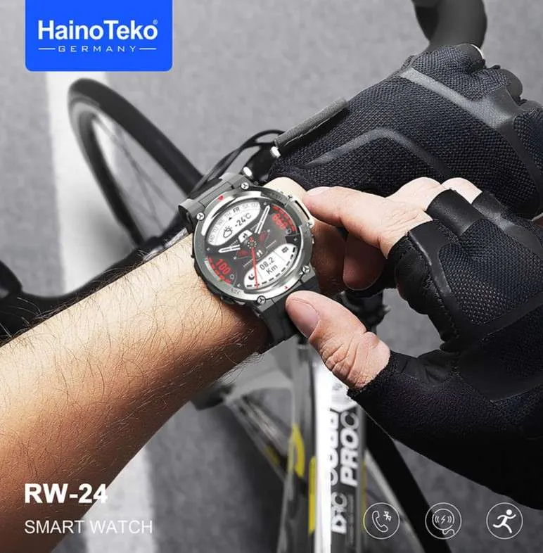 ساعة ذكية من Haino teko ألمانيا RW24 رياضية ذكية مع حزامة الخصر و نظارات الشمسية الرياضية