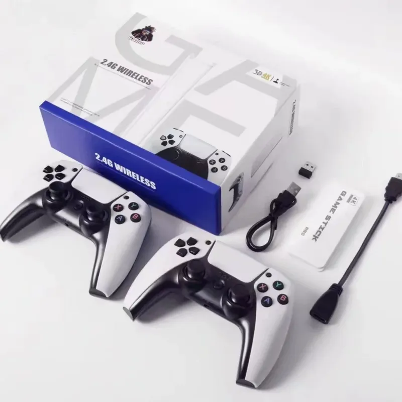 Game stick 10pro- اقوى جهاز العاب فيديو كلاسيكي عالي الدقة 4K مدمج ب 30000 لعبة 